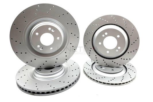 FOR HYUNDAI I30 N KONA N 2.0 N 2021- DRILLED FRONT REAR BRAKE DISCS 360mm 314mm