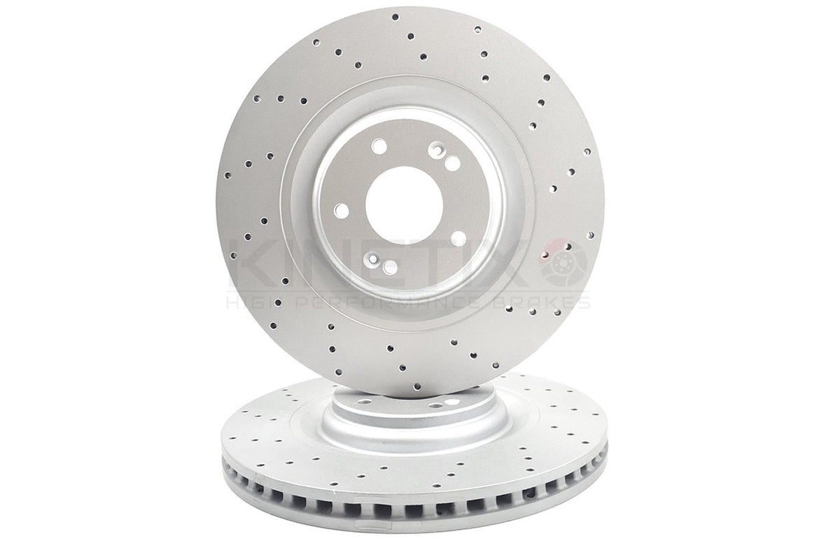 FOR HYUNDAI I30 N KONA N 2.0 N 2021- DRILLED FRONT BRAKE DISCS APEC PADS 360mm