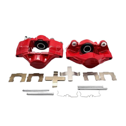 FOR SUBARU IMPREZA 2.0 2.5 TURBO WRX STI REAR 2 POT BRAKE CALIPERS RED LH RH X2