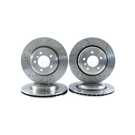 FOR INFINITI EX30 FX30 FX50 G37 Q60 FRONT REAR BRAKE DISCS 355mm 350mm