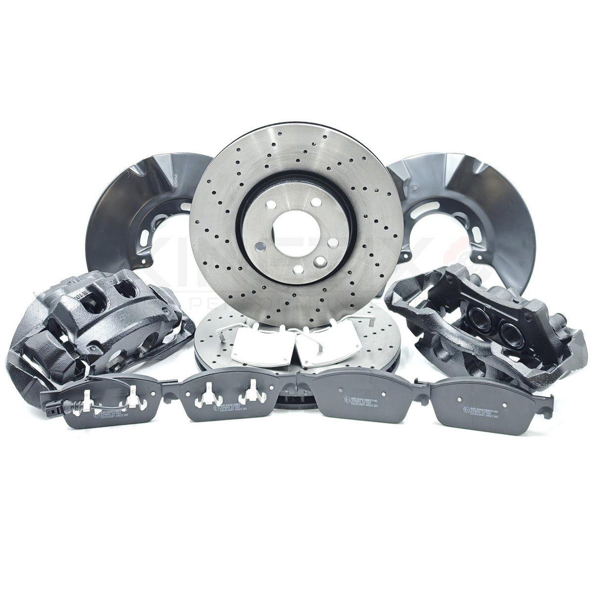 FOR TRANSPORTER T5 T6 BIG BRAKE 340mm CONVERSION FRONT REAR DRILLED DISC PADS