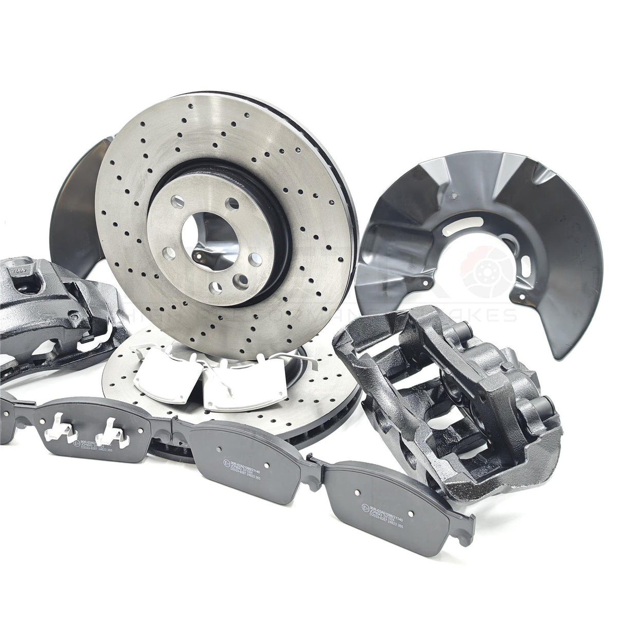 FOR TRANSPORTER T5 T6 BIG BRAKE 340mm CONVERSION FRONT REAR DRILLED DISC PADS