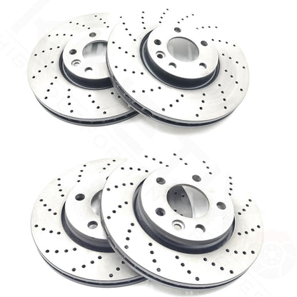 FOR TRANSPORTER T5 T6 BIG BRAKE 340mm CONVERSION FRONT REAR DRILLED DISC PADS