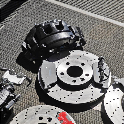 FOR TRANSPORTER T5 T6 BIG BRAKE 340mm CONVERSION FRONT REAR DRILLED DISC PADS