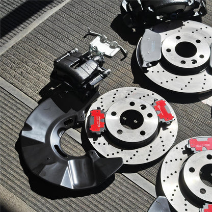 FOR TRANSPORTER T5 T6 BIG BRAKE 340mm CONVERSION FRONT REAR DRILLED DISC PADS