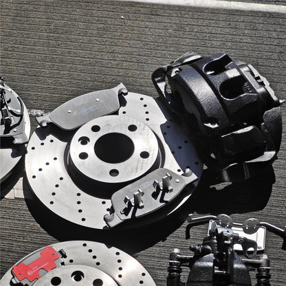 FOR TRANSPORTER T5 T6 BIG BRAKE 340mm CONVERSION FRONT REAR DRILLED DISC PADS