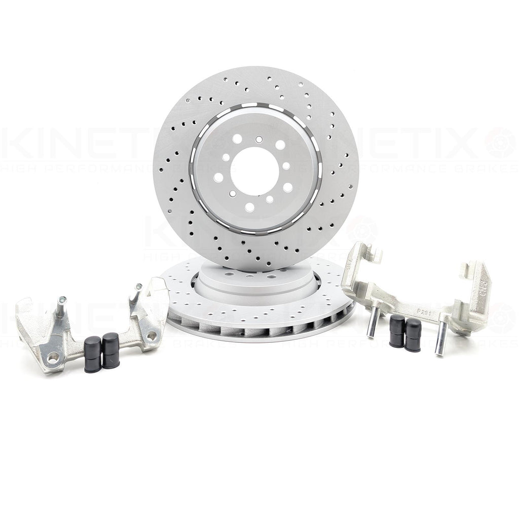 FOR BMW M3 E46 FRONT CSL 345mm X 28mm FRONT BRAKE DISCS CARRIER UPGRADE KIT