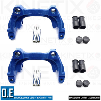 FOR AUDI SEAT SKODA VW REAR BRAKE CALIPER CARRIER SLIDERS BRACKETS PAIR BLUE