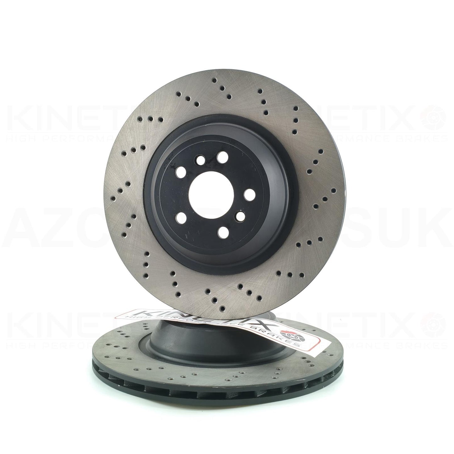 FOR BMW X3 M F97 X4 M F98 Competition CROSS DRILLED REAR LEFT RIGHT BRAKE DISCS PAIR 370mm