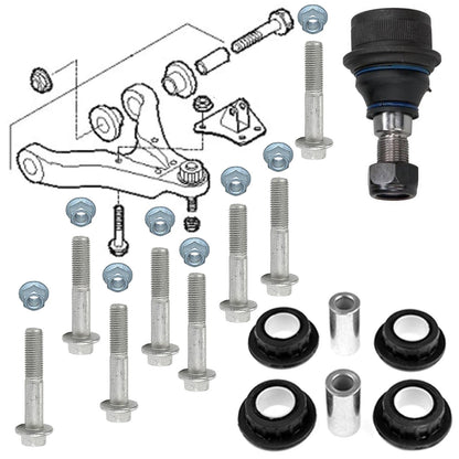 FOR IVECO DAILY FRONT LOWER SUSPENSION WISHBONE ARM BALL JOINT BUSHES REPAIR KIT