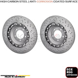 FOR PORSCHE 718 CAYMAN 982 4.0 GT4 FRONT LEFT RIGHT BRAKE DISCS APEC PADS 380mm