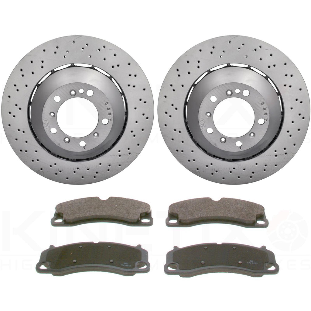 FOR PORSCHE 718 CAYMAN 982 4.0 GT4 FRONT LEFT RIGHT BRAKE DISCS APEC PADS 380mm