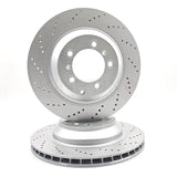 FOR PORSCHE PANAMERA 3.6 4 DRILLED FRONT REAR BRAKE DISCS PADS 360mm 330mm