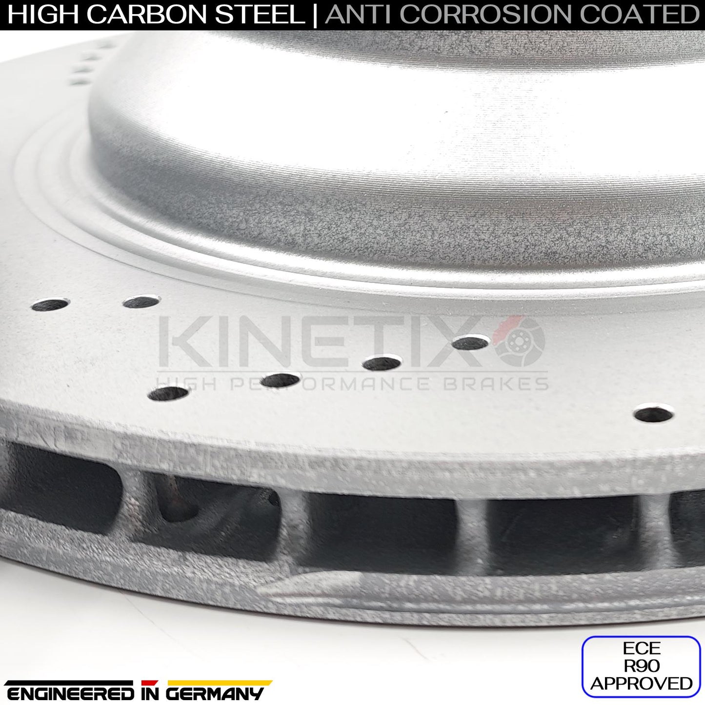 FOR AUDI E-TRON GT PORSCHE CAYENNE TAYCAN DRILLED REAR BRAKE DISCS PADS 358mm