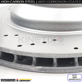 FOR PORSCHE PANAMERA 3.6 4 DRILLED FRONT REAR BRAKE DISCS PADS 360mm 330mm
