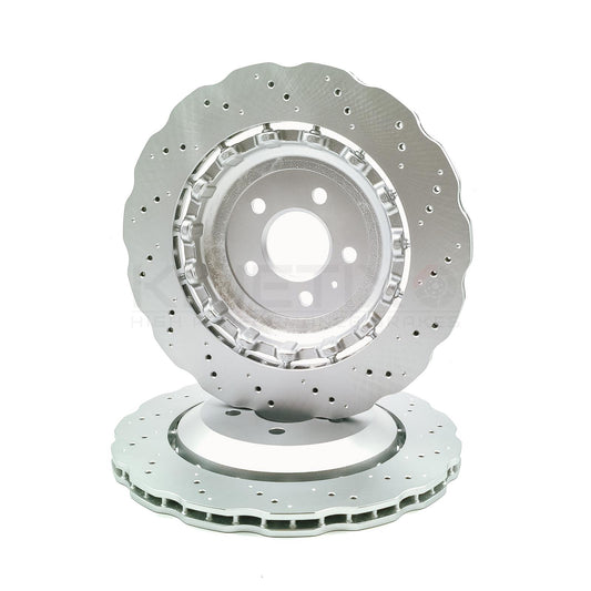 FOR AUDI RS6 (C7) 2013-2018 WAVEY REAR BRAKE DISCS PAIR 356mm x 22mm 4G0615601