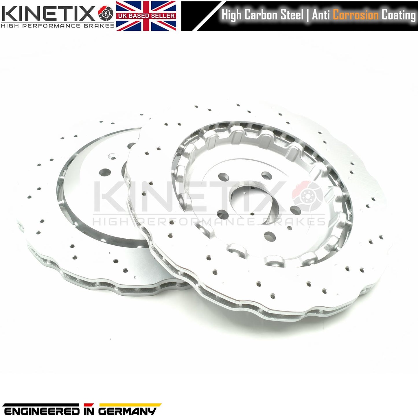 FOR AUDI RS6 (C7) 2013-2018 WAVEY FRONT REAR BRAKE DISCS PADS 390mm 356mm