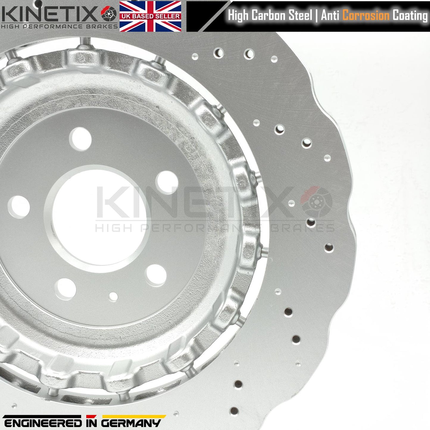 FOR AUDI RS6 (C7) 2013-2018 WAVEY REAR BRAKE DISCS PADS 356mm x 22mm 4G0615601
