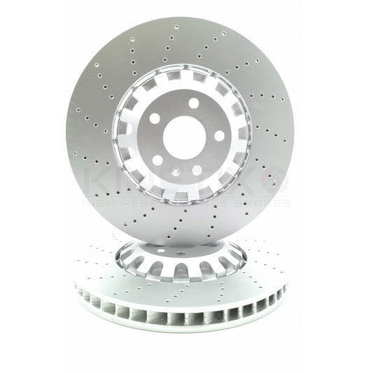 FOR AUDI RS4 RS5 B9 2.9 DRILLED FRONT BRAKE DISCS PAIR 375mm X 36mm 4M0615301AM