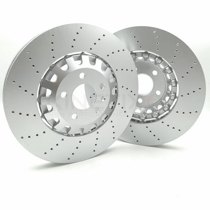 FOR AUDI RS4 RS5 B9 (2017-2025) DRILLED FRONT REAR BRAKE DISCS BREMBO XTRA PADS WEAR SENSOR LEADS 375mm 330mm 4M0615301AM 8W0615601G
