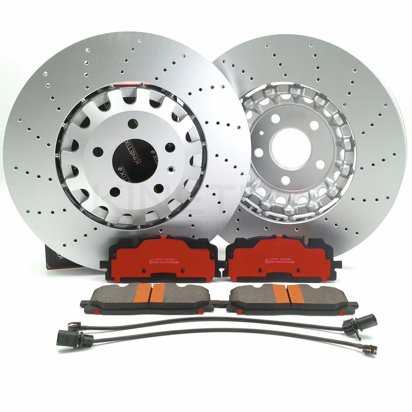 FITS AUDI RS4 RS5 (B9) FRONT BRAKE DISCS CERAMIC RACING PADS SENSORS 375mm 17-25