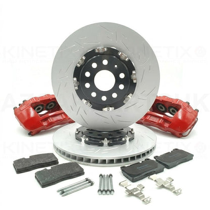 MQB BIG BRAKE KIT 4 POT PORSCHE MACAN KINETIX AUDI S3 GOLF R R32 SEAT LEON CUPRA