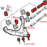 FOR IVECO DAILY 2014- 1 FRONT LOWER SUSPENSION WISHBONE ARM BALL JOINT BUSHES X1
