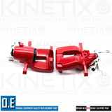 2 REAR BRAKE CALIPER RED POWDER COATED GOLF MK5 GTi LEON CUPRA SKODA OCTAVIA RS