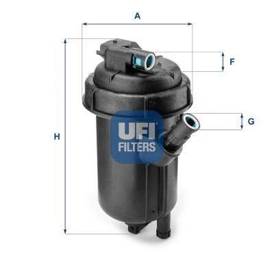GENUINE UFI FUEL FILTER HOUSING FOR FIAT MULTIPLA (186_) 1.9 JTD 115 2005-2010