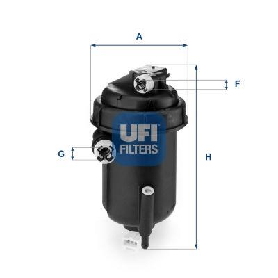 1345984080 UFI FUEL FILTER HOUSING FOR FIAT DUCATO (244_) 2.3 JTD 2001-2006