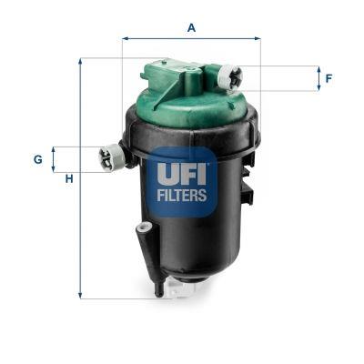 UFI FUEL FILTER HOUSING FOR FIAT MULTIPLA (186_) 1.9 JTD (186AXE1A) 2002-2010