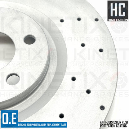 FOR MINI (F56) John Cooper Works GP CROSS DRILLED FRONT BRAKE DISCS PAIR 360mm