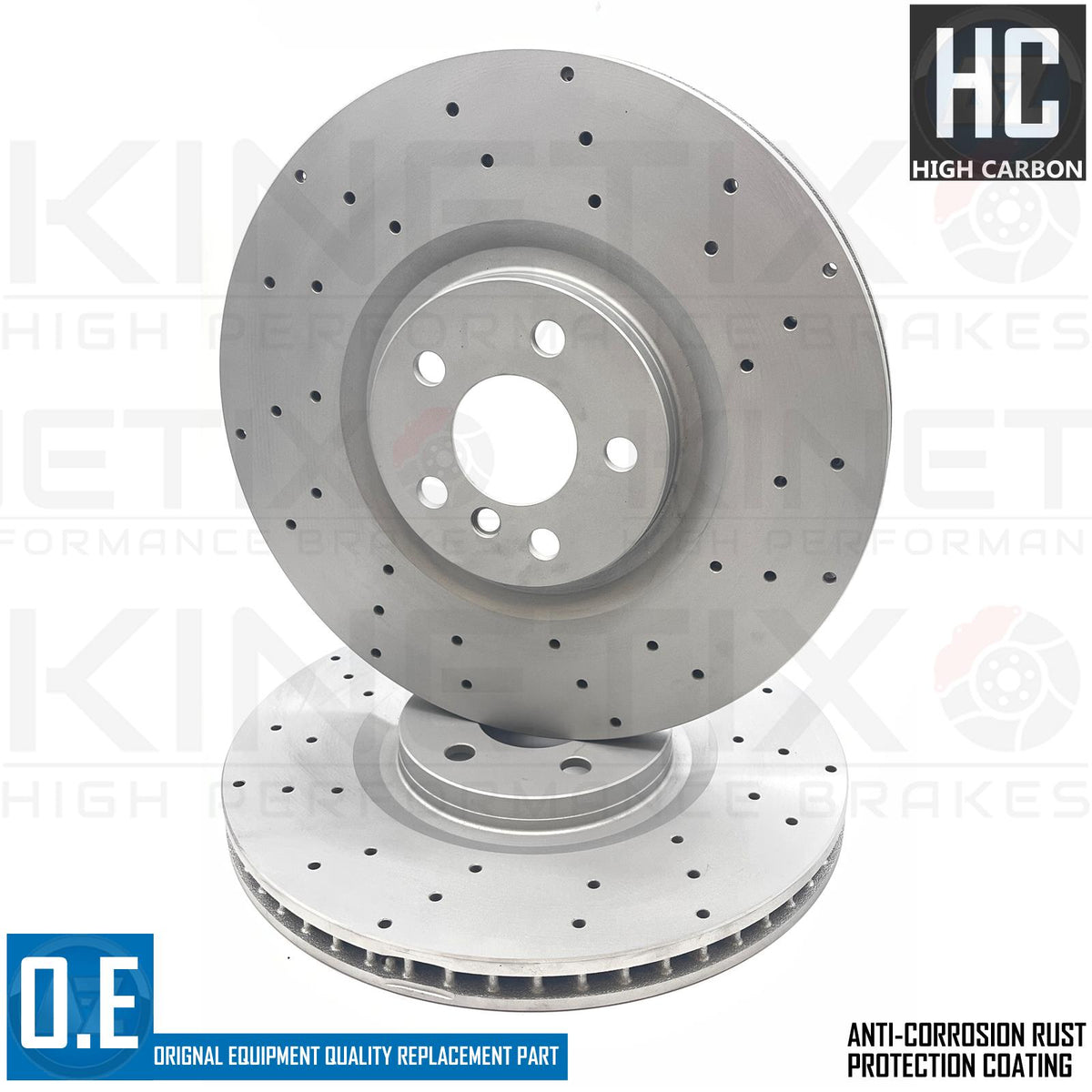FOR MINI (F56) John Cooper Works GP CROSS DRILLED FRONT BRAKE DISCS PAIR 360mm