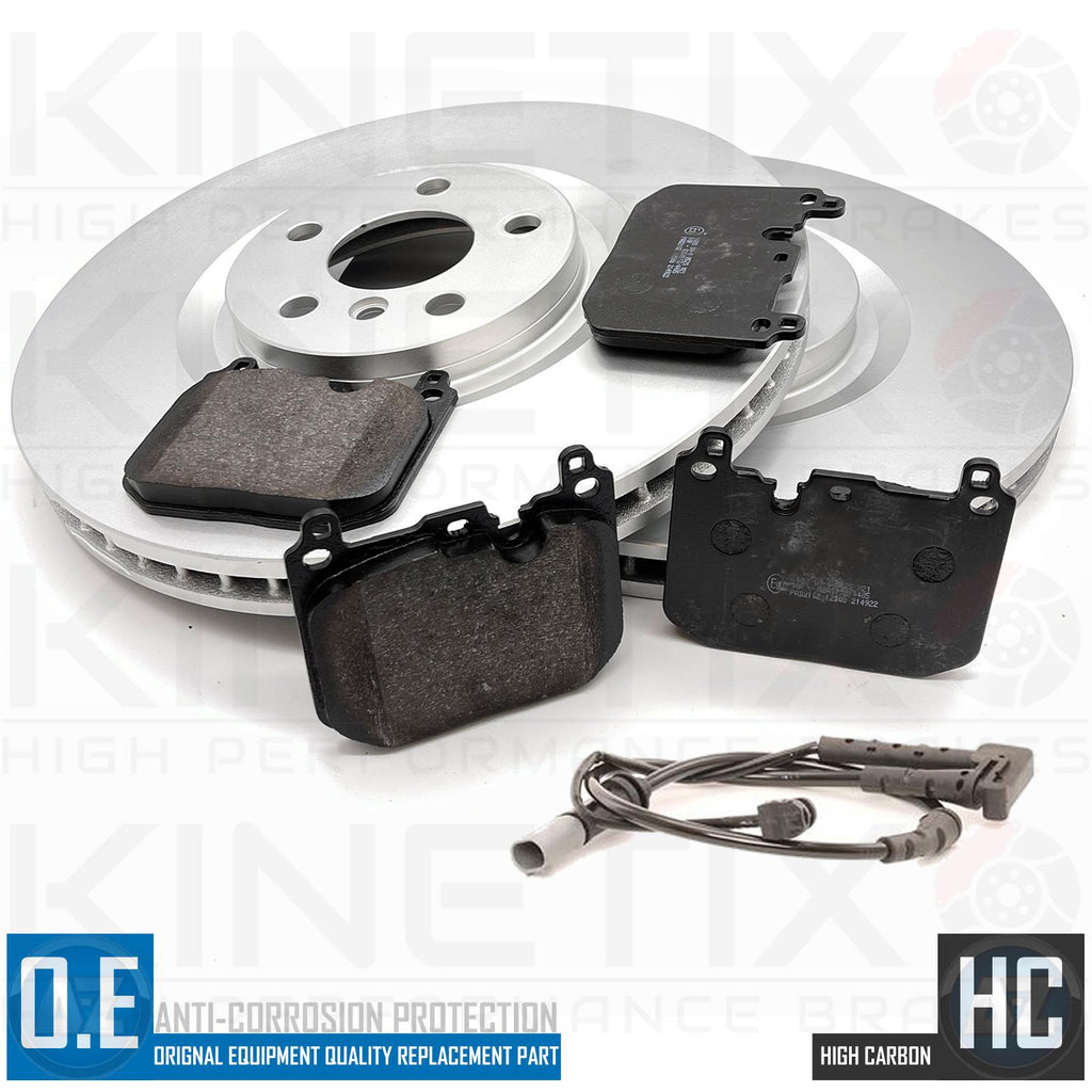 FOR MINI CLUBMAN F54 John Cooper Works 19- FRONT BRAKE DISCS PADS SENSOR 360mm