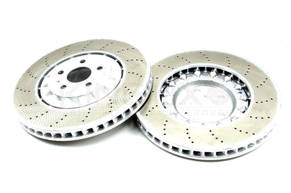 FOR AUDI RS3 8Y 2021- CROSS DRILLED FRONT REAR BRAKE DISCS BREMBO PADS SENSORS