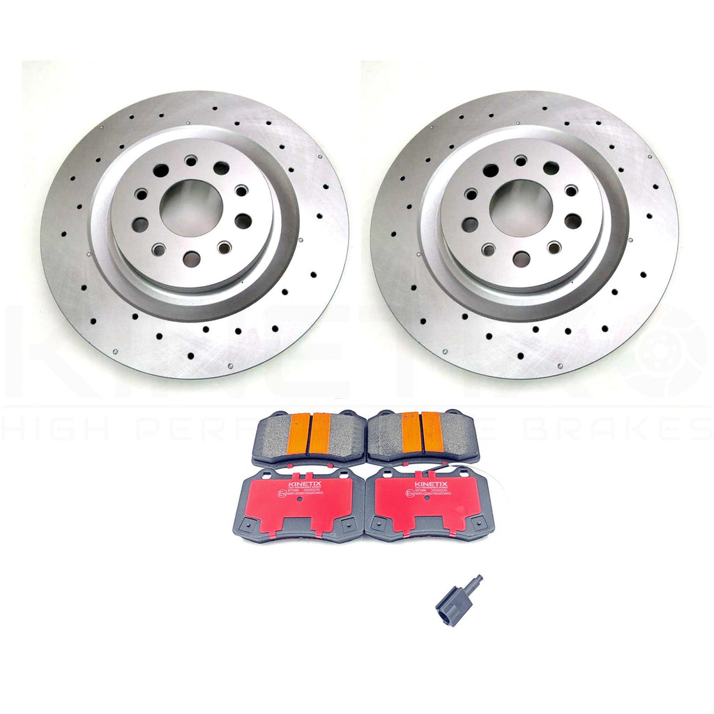 FOR MASERATI GHIBLI 3.0 3.0 D 3.0 S 2017- REAR BRAKE DISCS PADS 345mm 670035019
