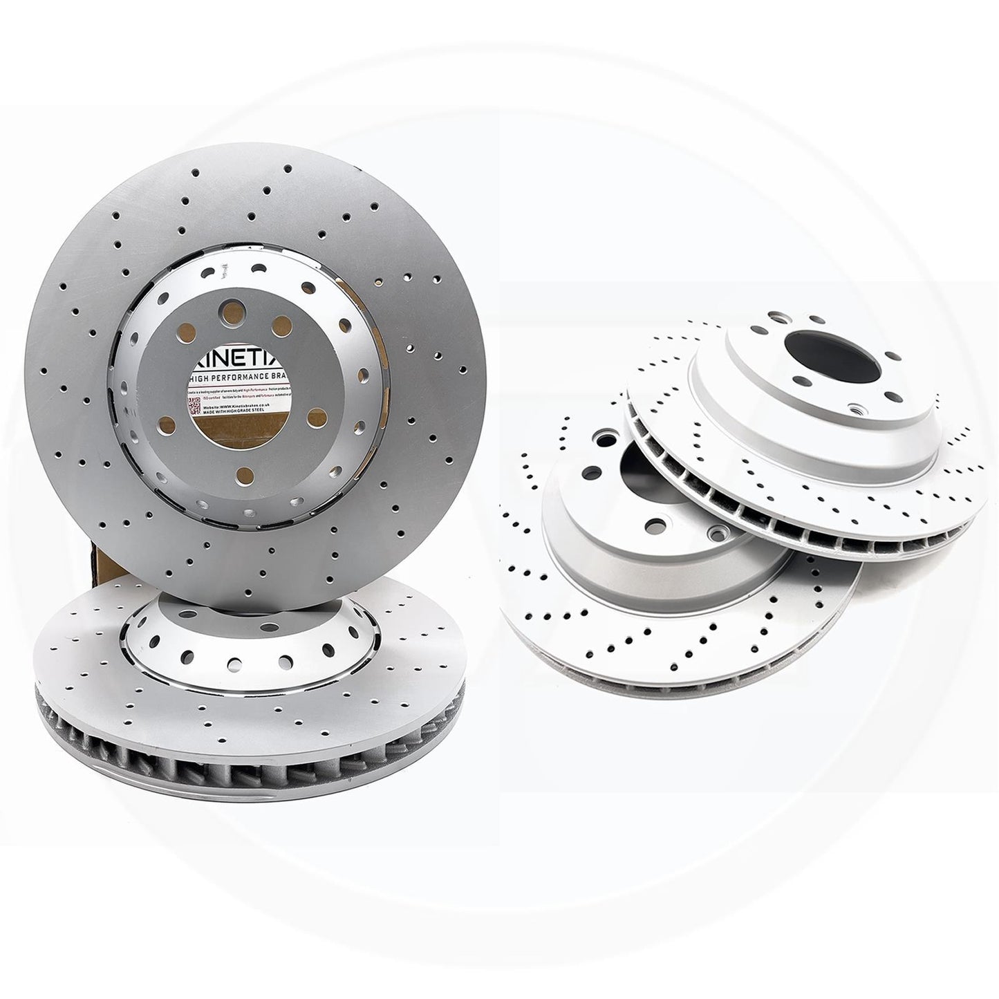 FOR PORSCHE CAYENNE 4.8 GTS CROSS DRILLED FRONT REAR BRAKE DISCS 390mm 358mm