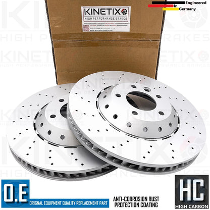 FOR PORSCHE CAYENNE 3.6 4.8 GTS TURBO FRONT BRAKE DISCS TEXTAR PADS WIRES 390mm