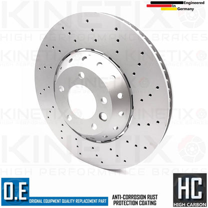 FOR PORSCHE CAYENNE 3.6 4.8 GTS TURBO FRONT BRAKE DISCS TEXTAR PADS WIRES 390mm