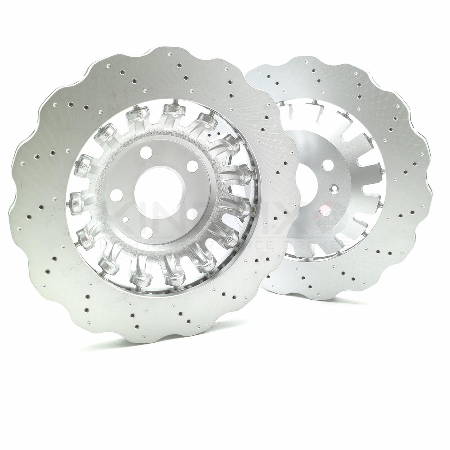 FOR AUDI RS3 8V 15-2020 WAVEY FRONT BRAKE DISCS PAIR 8V0615301C 8V0615301S 370mm