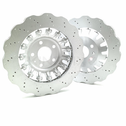 FOR AUDI RS3 8V 15-2020 WAVEY FRONT BRAKE DISCS PAIR 8V0615301C 8V0615301S 370mm