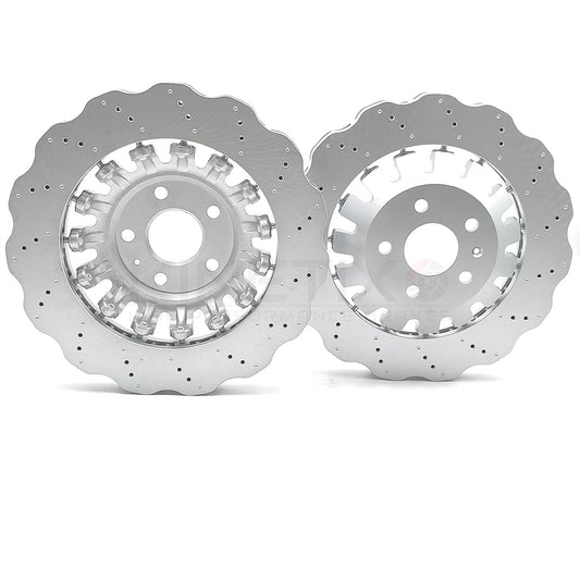 AUDI RS3 8V 15-2020 WAVEY FRONT BRAKE DISCS PAIR 8V0615301C 8V0615301S 370mm