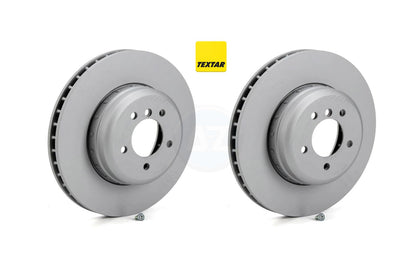 NEW TEXTAR BMW 5 6 E60 E63 SERIES FRONT VENTED BRAKE DISCS SET PAIR 34116763824