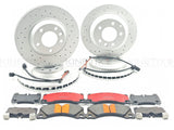 FITS VW TOUAREG R50 TDI 5.0 V10 DRILLED FRONT REAR BRAKE DISCS PADS 368mm 358mm