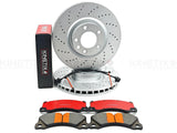 FITS VW TOUAREG R50 TDI 5.0 V10 DRILLED FRONT REAR BRAKE DISCS PADS 368mm 358mm