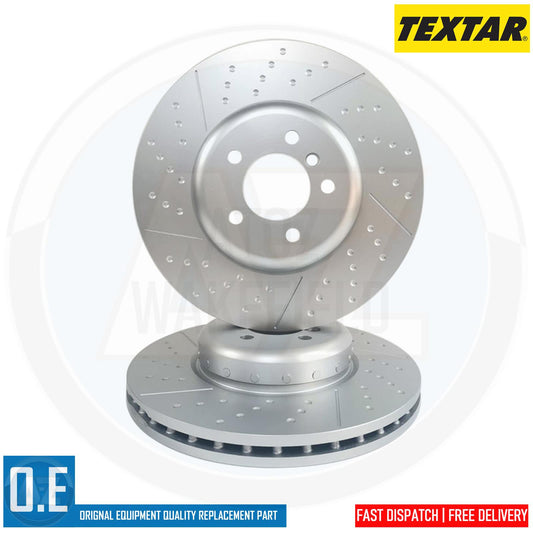 FOR BMW 430d 435d 435i 440i M SPORT DIMPLED GROOVED FRONT BRAKE DISCS PAIR 370mm