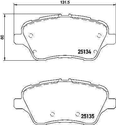 A003 MINTEX PREMIUM FRONT BRAKE PADS SET PREMIUM QUALITY MDB3322