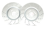 FOR ABARTH PUNTO 1.4 SUPERSPORT DRILLED FRONT REAR BRAKE DISCS BREMBO PADS