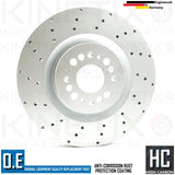 FOR ABARTH PUNTO 1.4 SUPERSPORT DRILLED FRONT REAR BRAKE DISCS BREMBO PADS