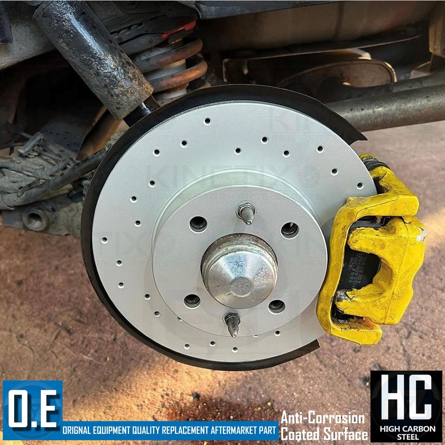 FOR FIAT ABARTH 500 595 695 DRILLED REAR BRAKE DISCS PAIR 240mm 51885456